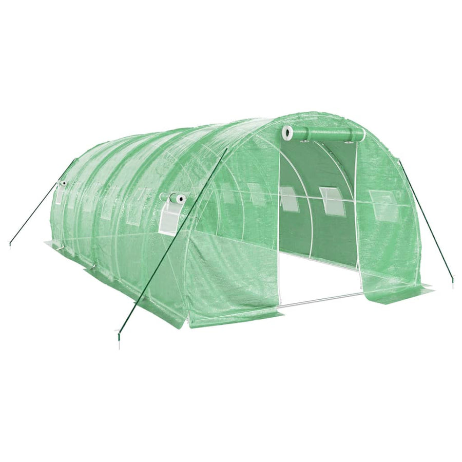 Tuinkas Met Stalen Frame 18 M² 6 x 3 x 2 m Groen