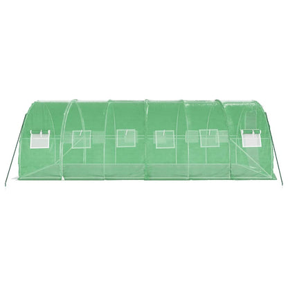 Tuinkas Met Stalen Frame 18 M² 6 x 3 x 2 m Groen