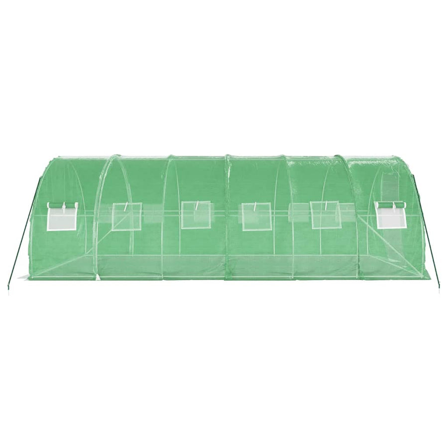 Tuinkas Met Stalen Frame 18 M² 6 x 3 x 2 m Groen