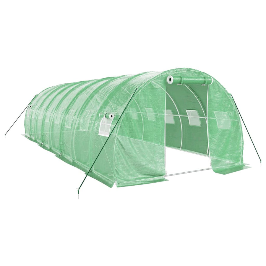 Tuinkas Met Stalen Frame 24 M² 8 x 3 x 2 m Groen