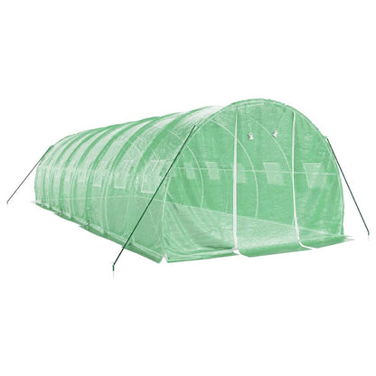 Tuinkas Met Stalen Frame 24 M² 8 x 3 x 2 m Groen