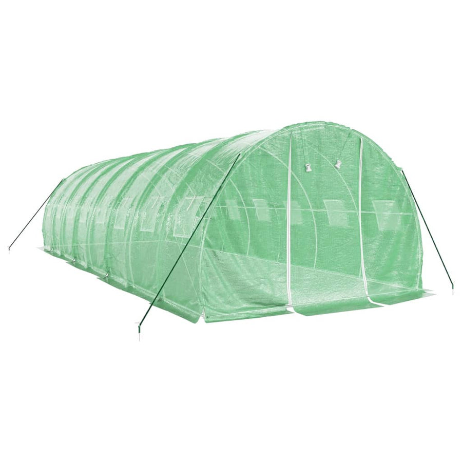 Tuinkas Met Stalen Frame 24 M² 8 x 3 x 2 m Groen