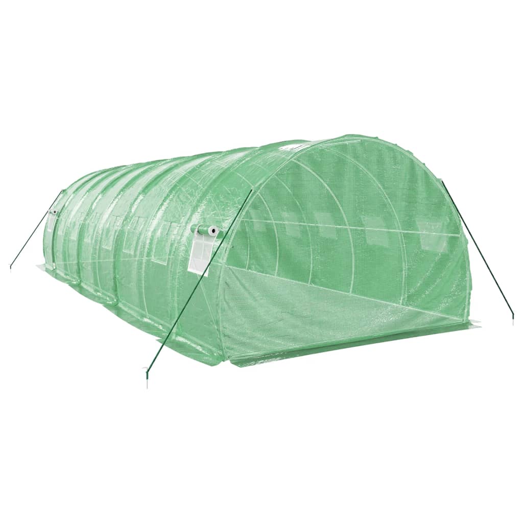 Tuinkas Met Stalen Frame 24 M² 8 x 3 x 2 m Groen