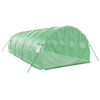 Tuinkas Met Stalen Frame 24 M² 8 x 3 x 2 m Groen