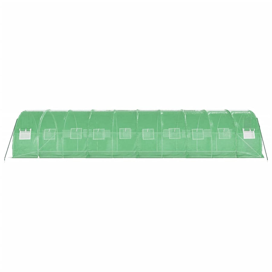 Tuinkas met stalen frame 30 m² 10x3x2 m groen