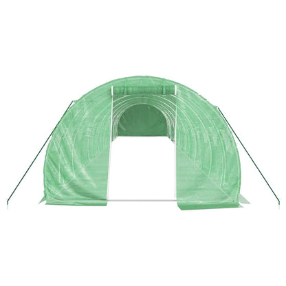 Tuinkas met stalen frame 42 m² 14x3x2 m groen