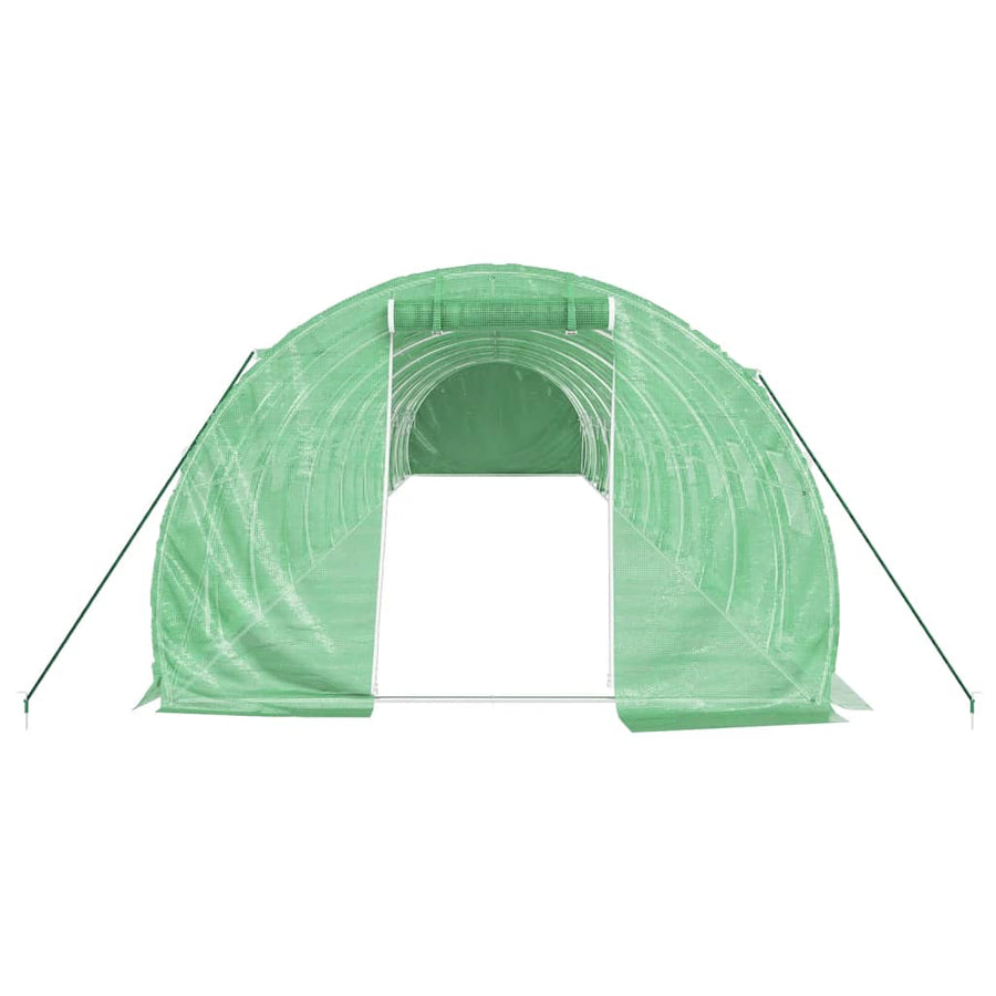 Tuinkas met stalen frame 42 m² 14x3x2 m groen