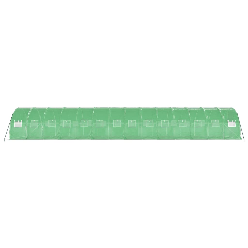 Tuinkas met stalen frame 42 m² 14x3x2 m groen