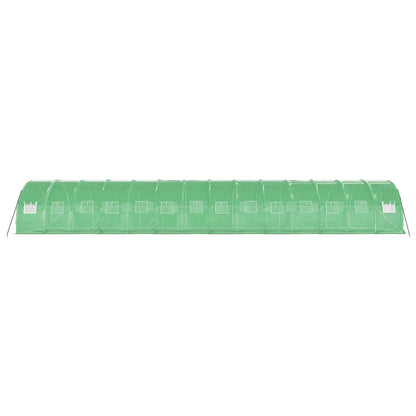Tuinkas met stalen frame 42 m² 14x3x2 m groen