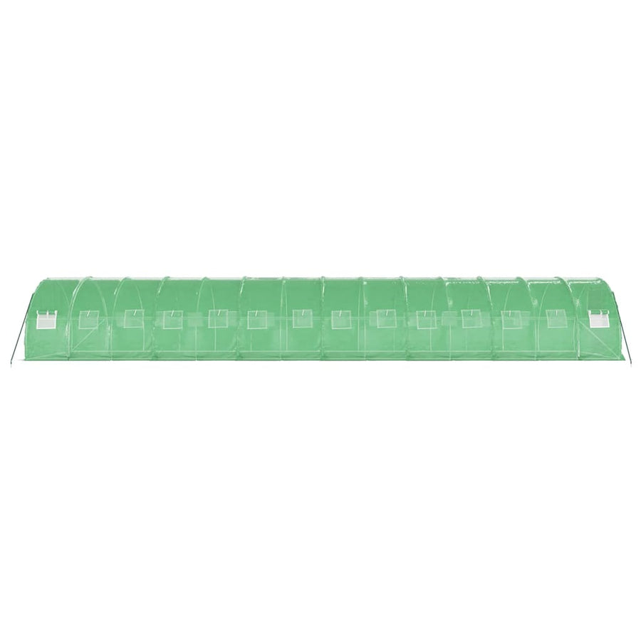 Tuinkas met stalen frame 42 m² 14x3x2 m groen