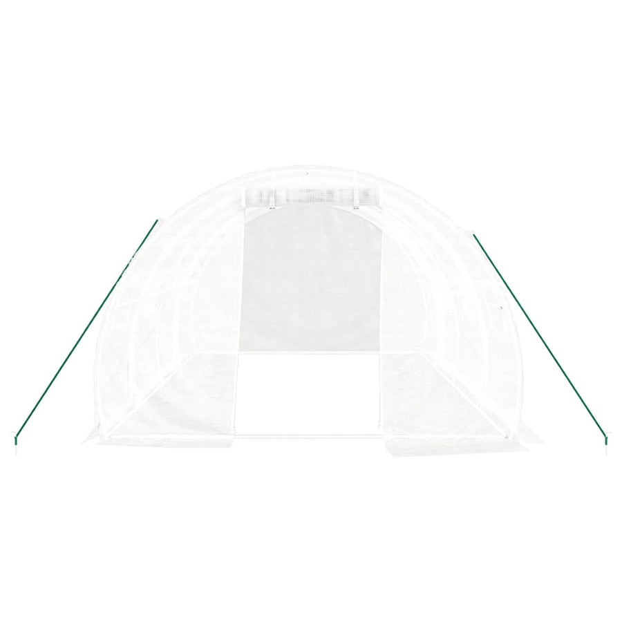 Tuinkas Met Stalen Frame 12 M² 4X3X2 M Wit