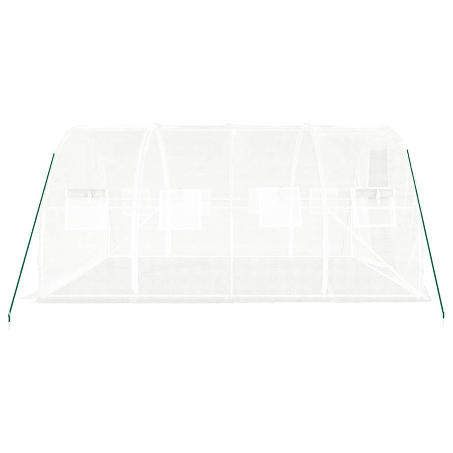 Tuinkas Met Stalen Frame 12 M² 4X3X2 M Wit