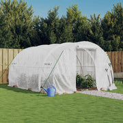 Tuinkas 4x3x2 m staal PE wit