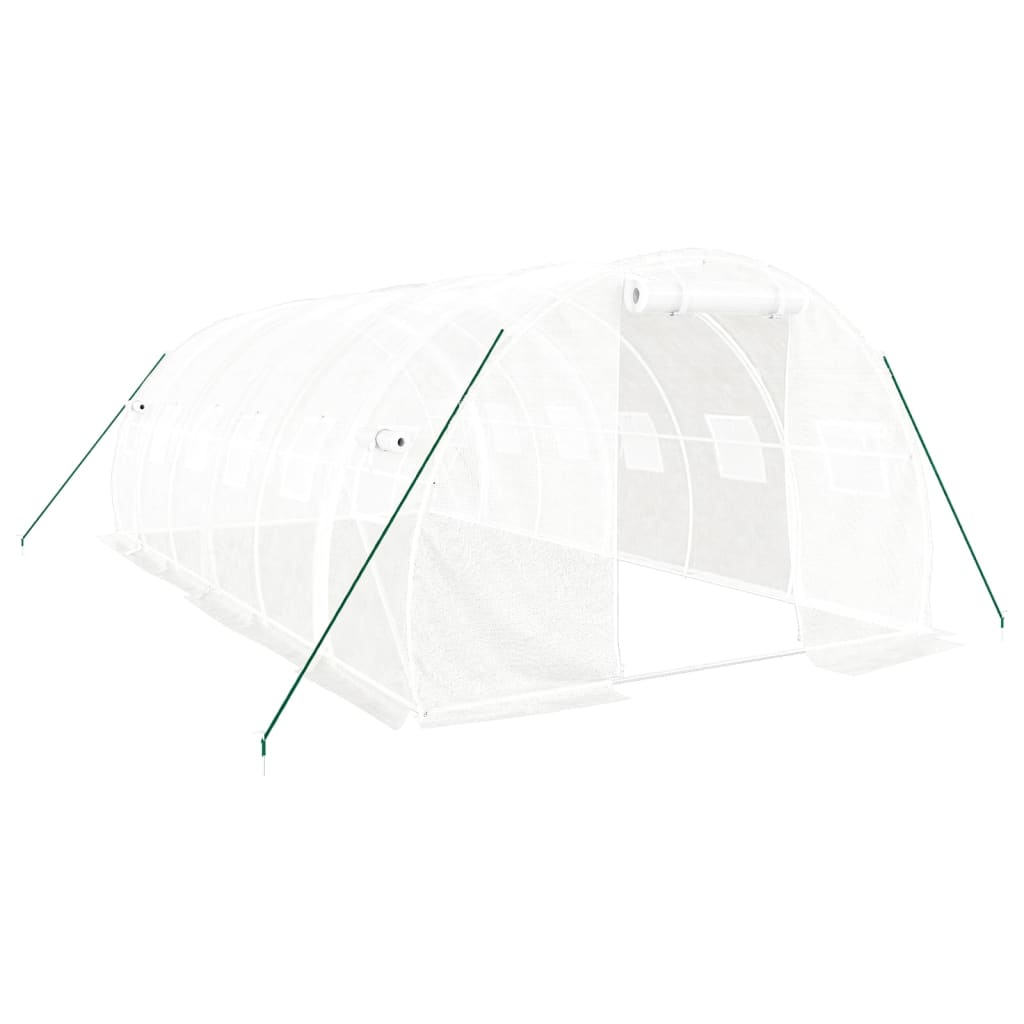 Tuinkas Met Stalen Frame 18 M² 6X3X2 M Wit