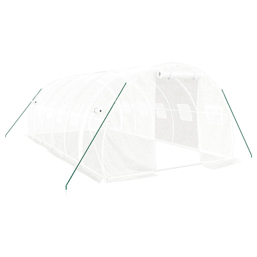 Tuinkas Met Stalen Frame 18 M² 6X3X2 M Wit