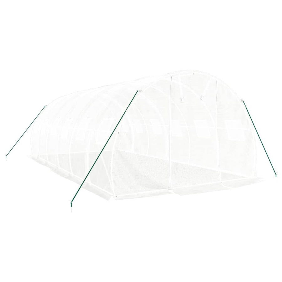 Tuinkas Met Stalen Frame 18 M² 6X3X2 M Wit