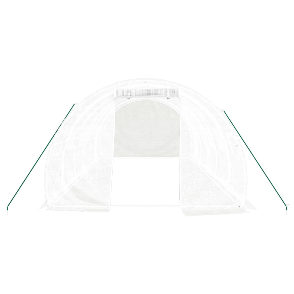 Tuinkas Met Stalen Frame 18 M² 6X3X2 M Wit