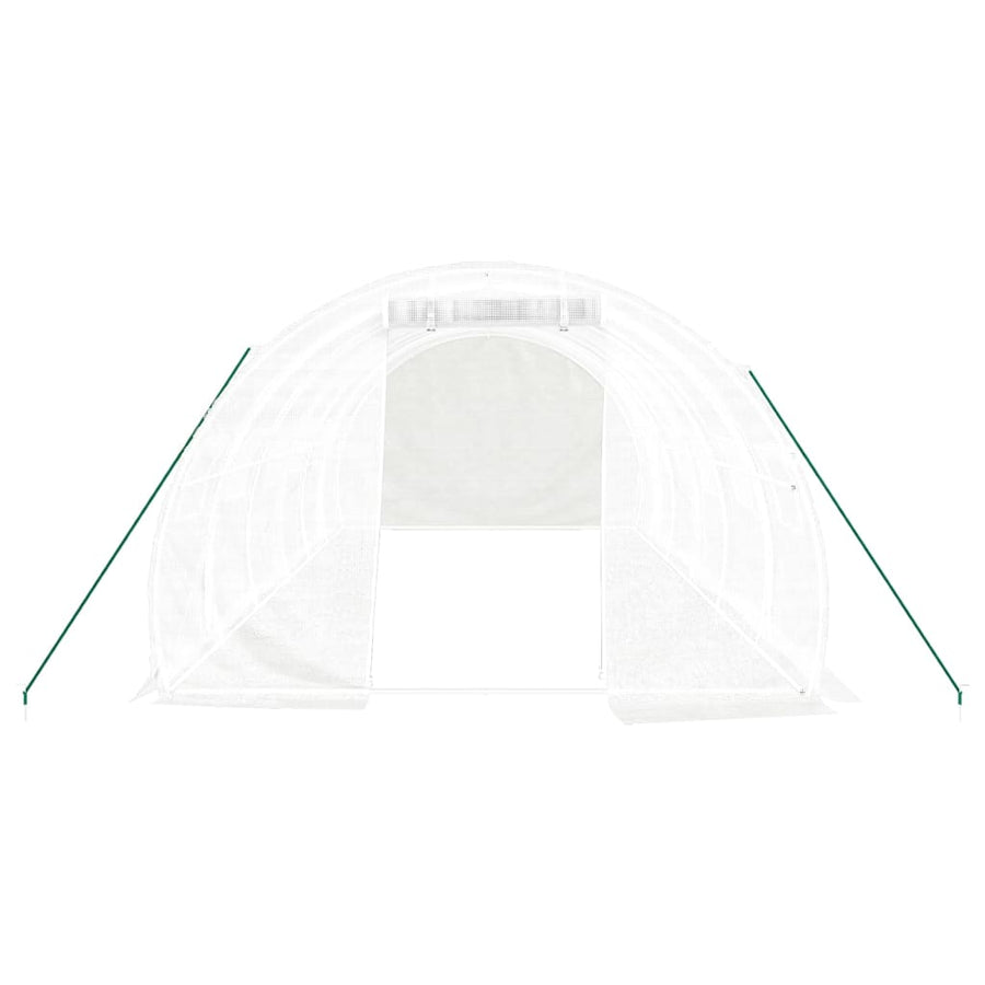 Tuinkas Met Stalen Frame 18 M² 6X3X2 M Wit