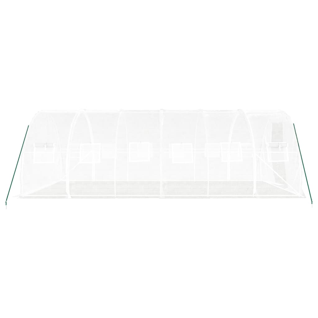 Tuinkas Met Stalen Frame 18 M² 6X3X2 M Wit