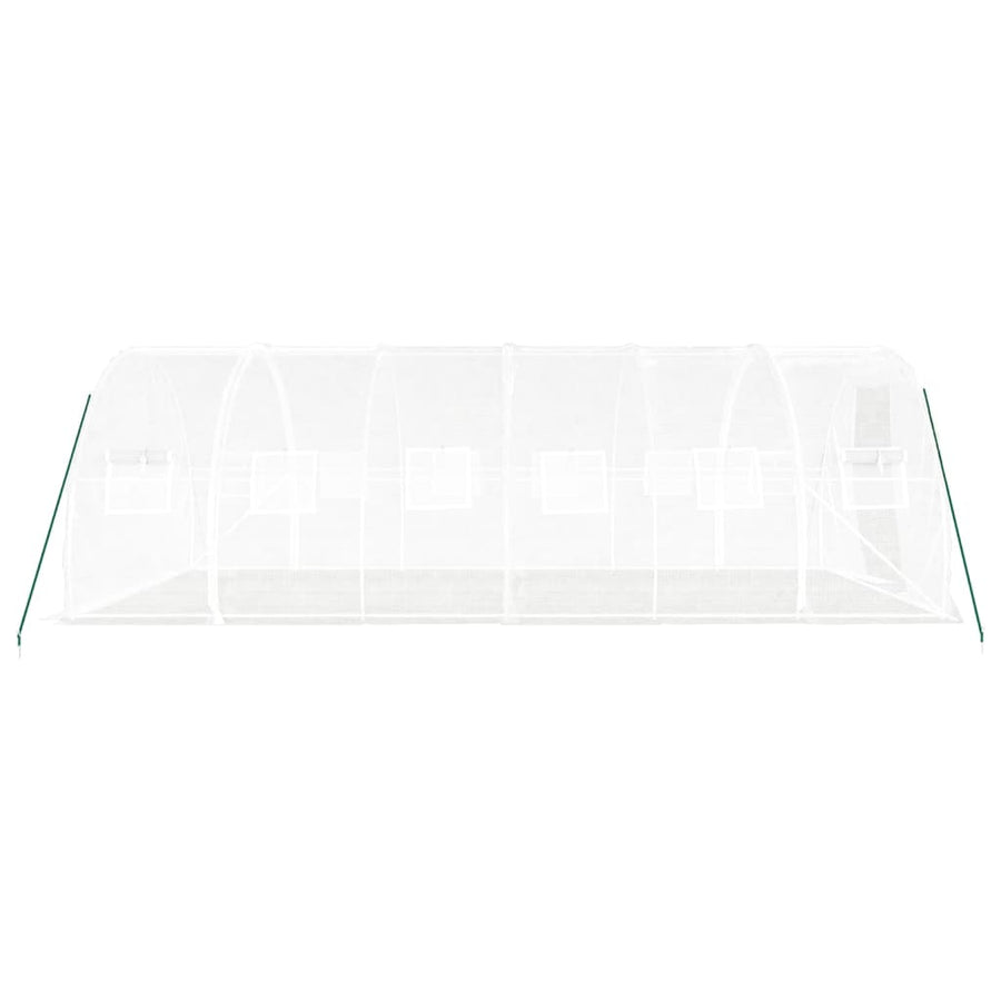 Tuinkas Met Stalen Frame 18 M² 6X3X2 M Wit