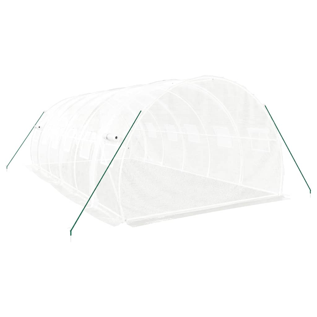 Tuinkas Met Stalen Frame 18 M² 6X3X2 M Wit