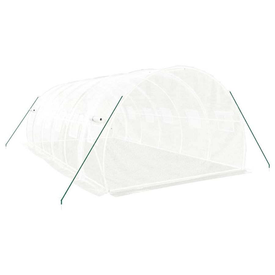 Tuinkas Met Stalen Frame 18 M² 6X3X2 M Wit
