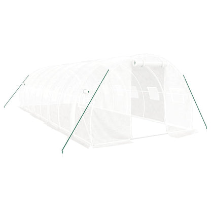 Tuinkas Met Stalen Frame 24 M² 8X3X2 M Wit