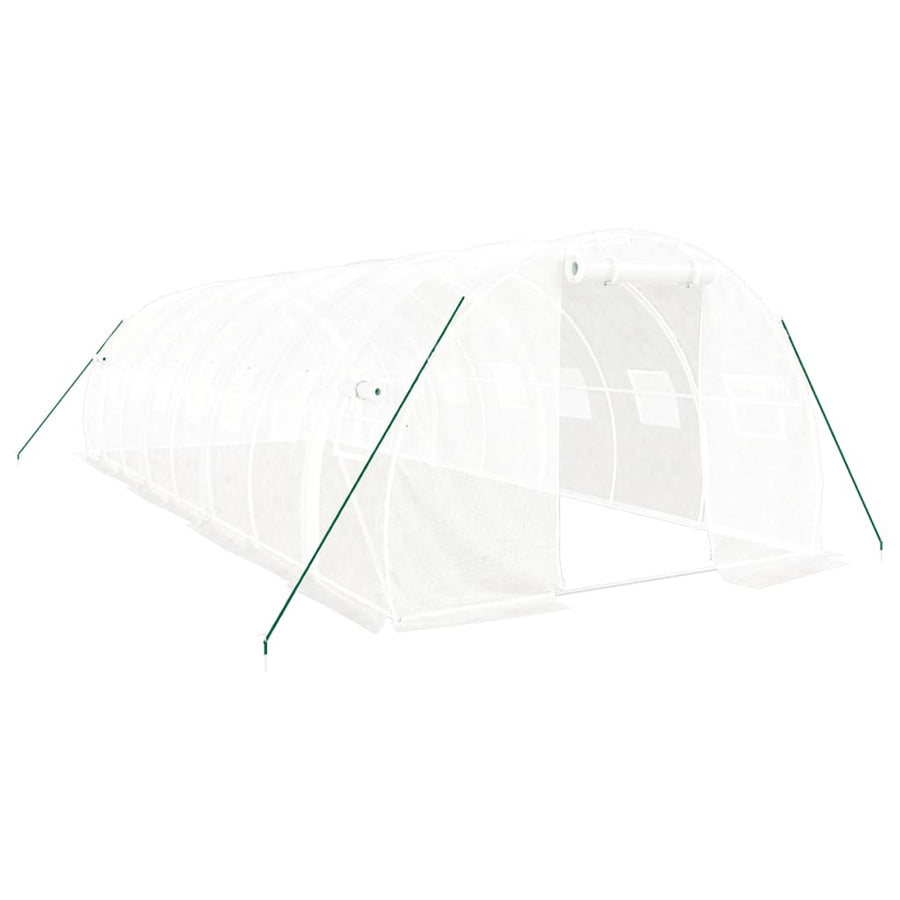 Tuinkas Met Stalen Frame 24 M² 8X3X2 M Wit