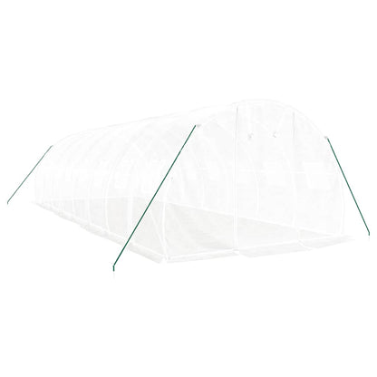 Tuinkas Met Stalen Frame 24 M² 8X3X2 M Wit
