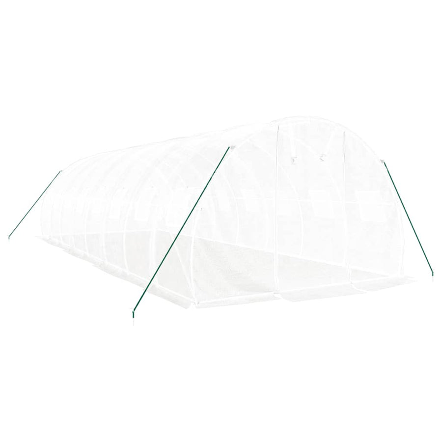 Tuinkas Met Stalen Frame 24 M² 8X3X2 M Wit