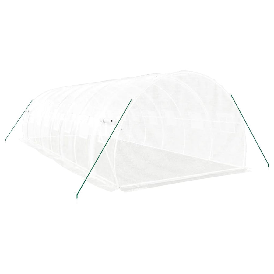 Tuinkas Met Stalen Frame 24 M² 8X3X2 M Wit