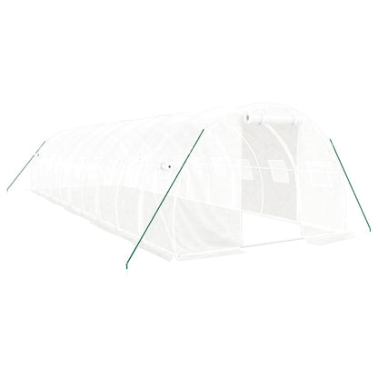 Tuinkas Met Stalen Frame 30 M² 10X3X2 M Wit