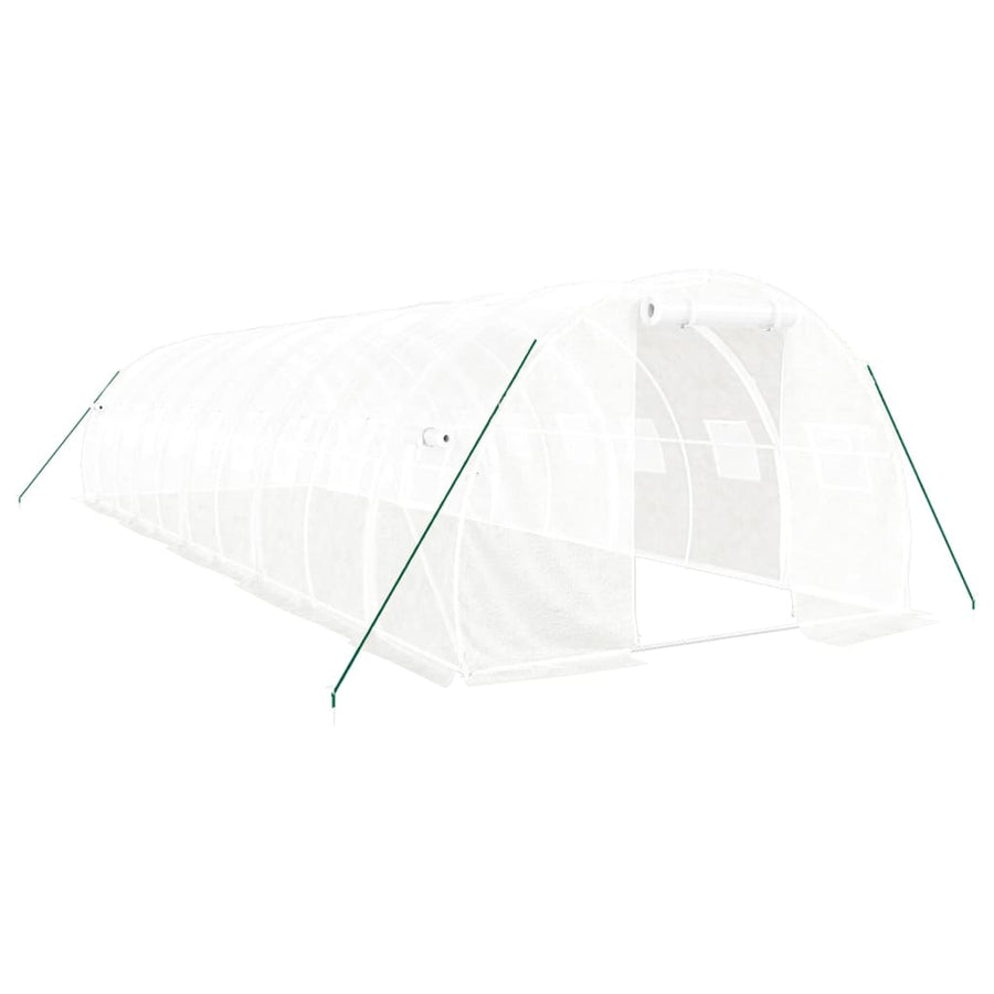 Tuinkas Met Stalen Frame 30 M² 10X3X2 M Wit