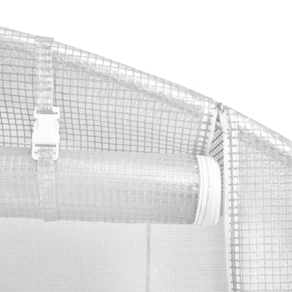 Tuinkas Met Stalen Frame 30 M² 10X3X2 M Wit