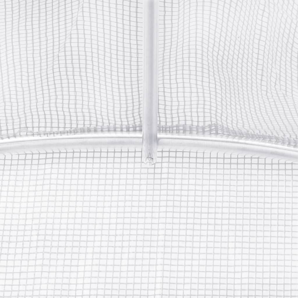 Tuinkas Met Stalen Frame 30 M² 10X3X2 M Wit