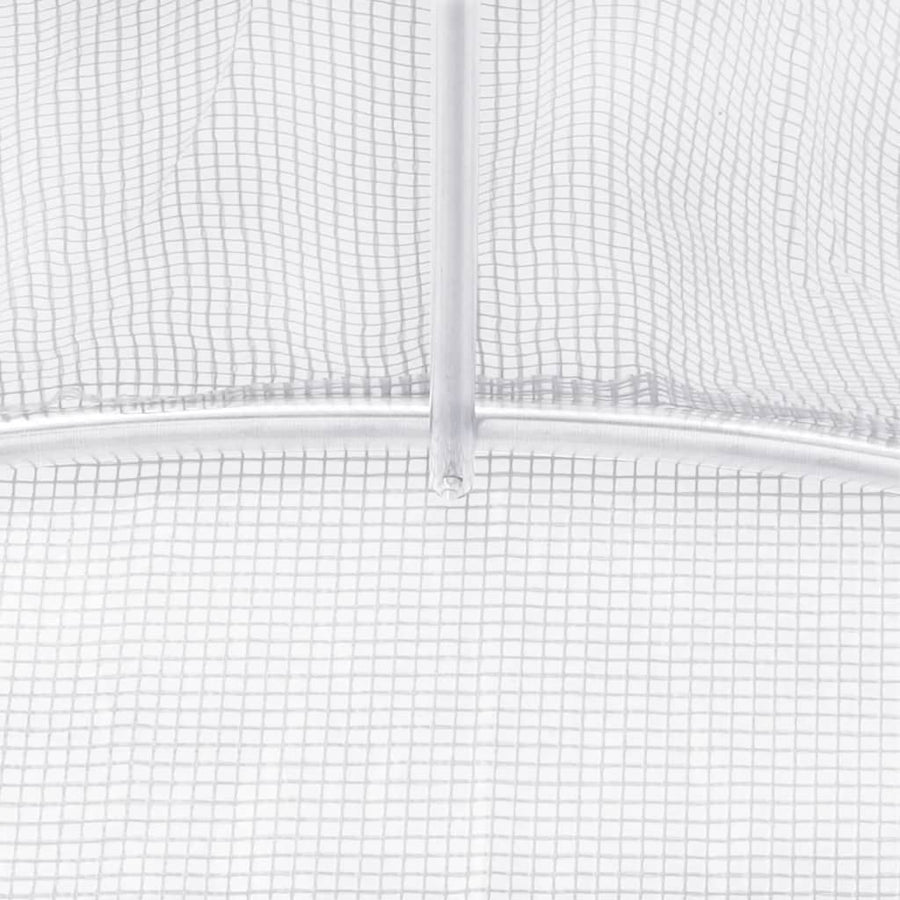 Tuinkas Met Stalen Frame 30 M² 10X3X2 M Wit