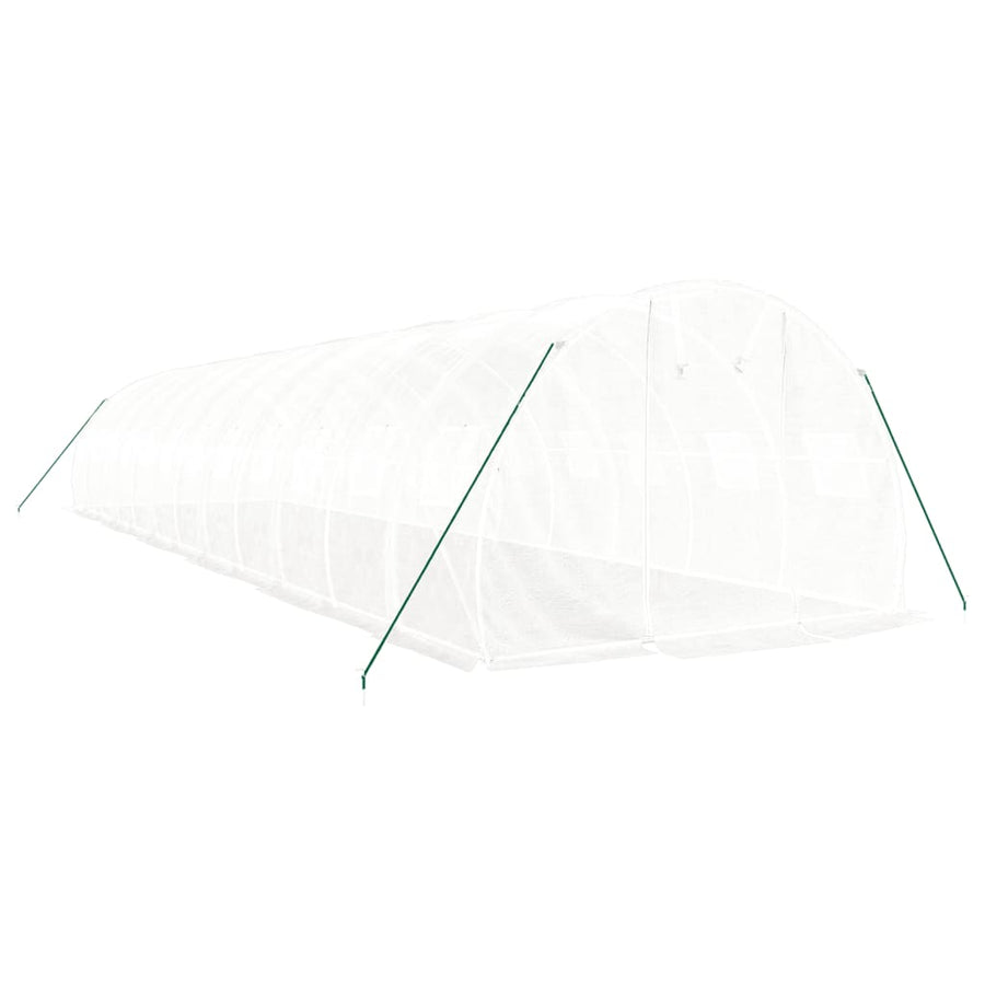 Tuinkas Met Stalen Frame 36 M² 12X3X2 M Wit
