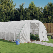 Garden greenhouse with steel frame 54 m² 18x3x2 m white