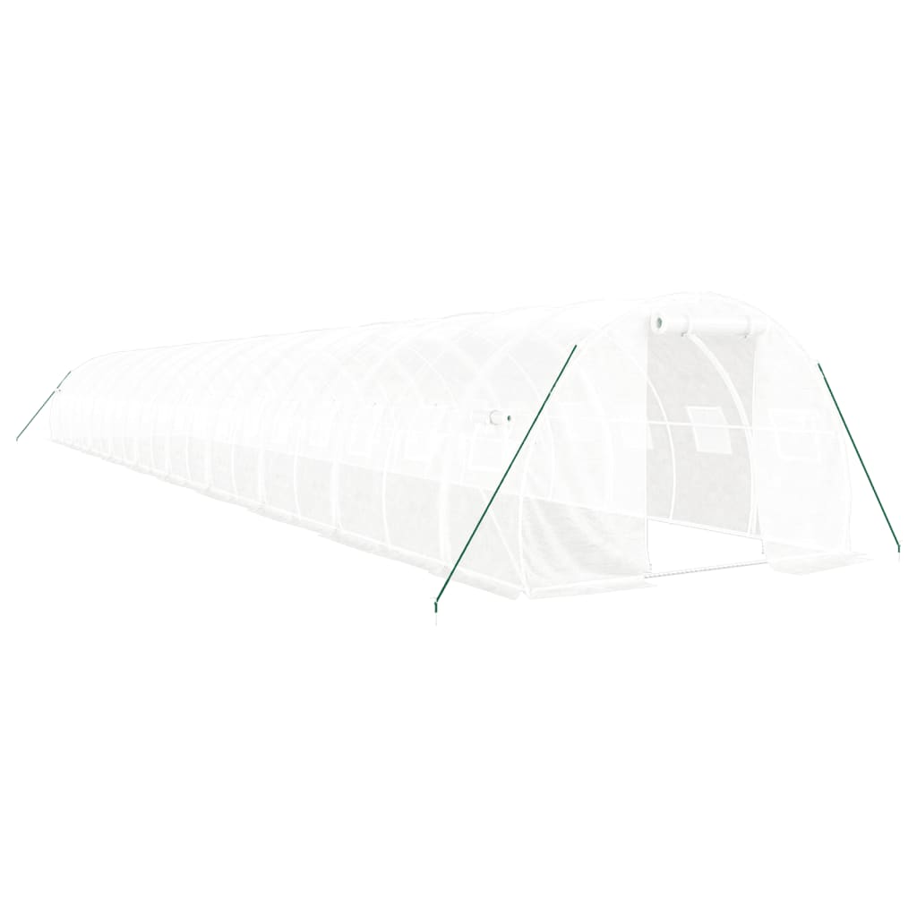 Tuinkas Met Stalen Frame 60 M² 20X3X2 M Wit