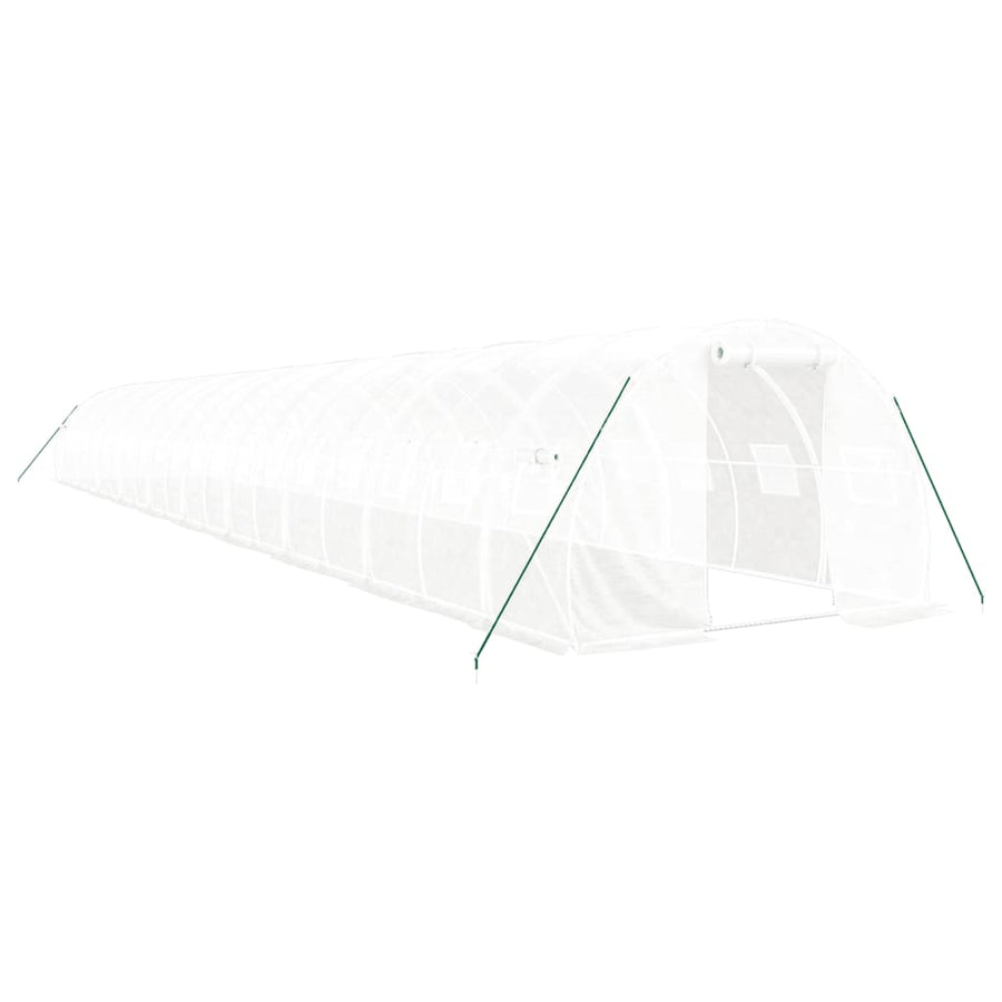 Tuinkas Met Stalen Frame 60 M² 20X3X2 M Wit