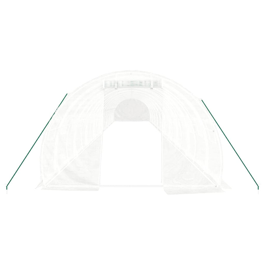 Tuinkas Met Stalen Frame 60 M² 20X3X2 M Wit