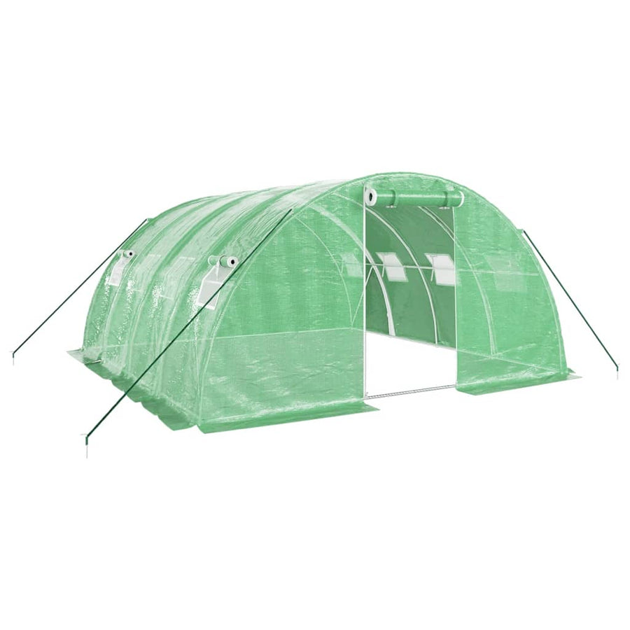 Tuinkas Met Stalen Frame 16 M² 4X4X2 M Groen
