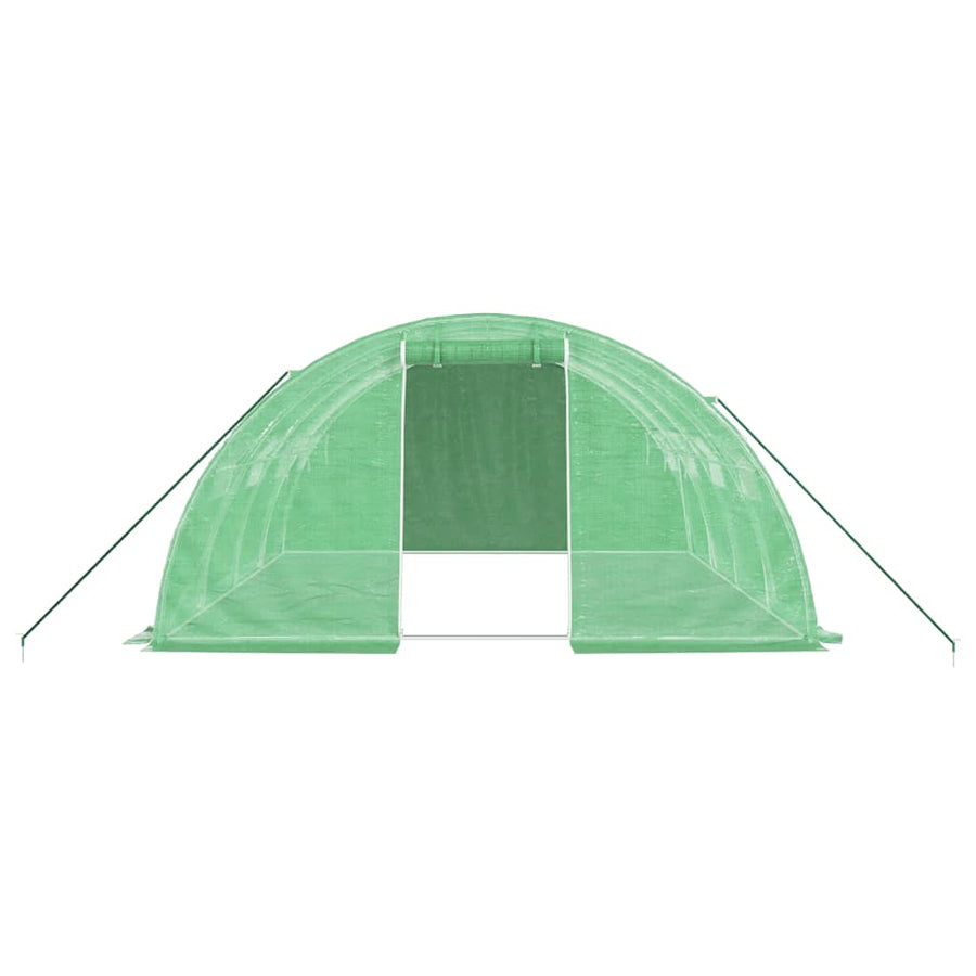 Tuinkas Met Stalen Frame 16 M² 4X4X2 M Groen