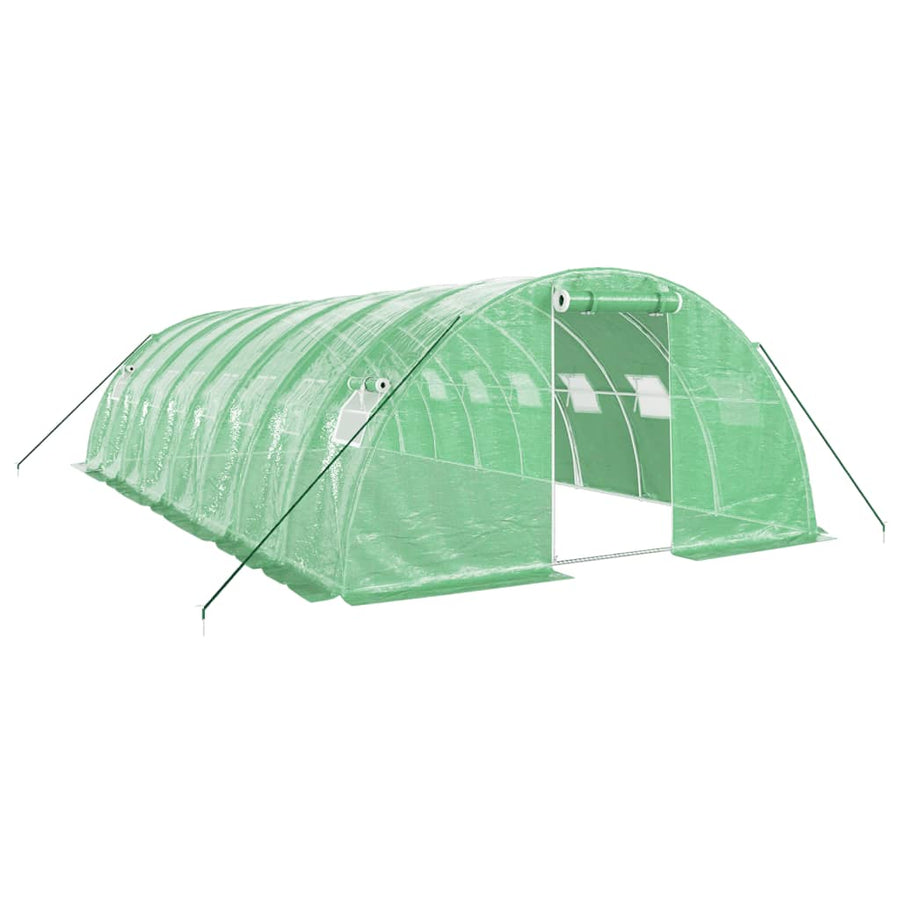 Tuinkas Met Stalen Frame 32 M² 8X4X2 M Groen