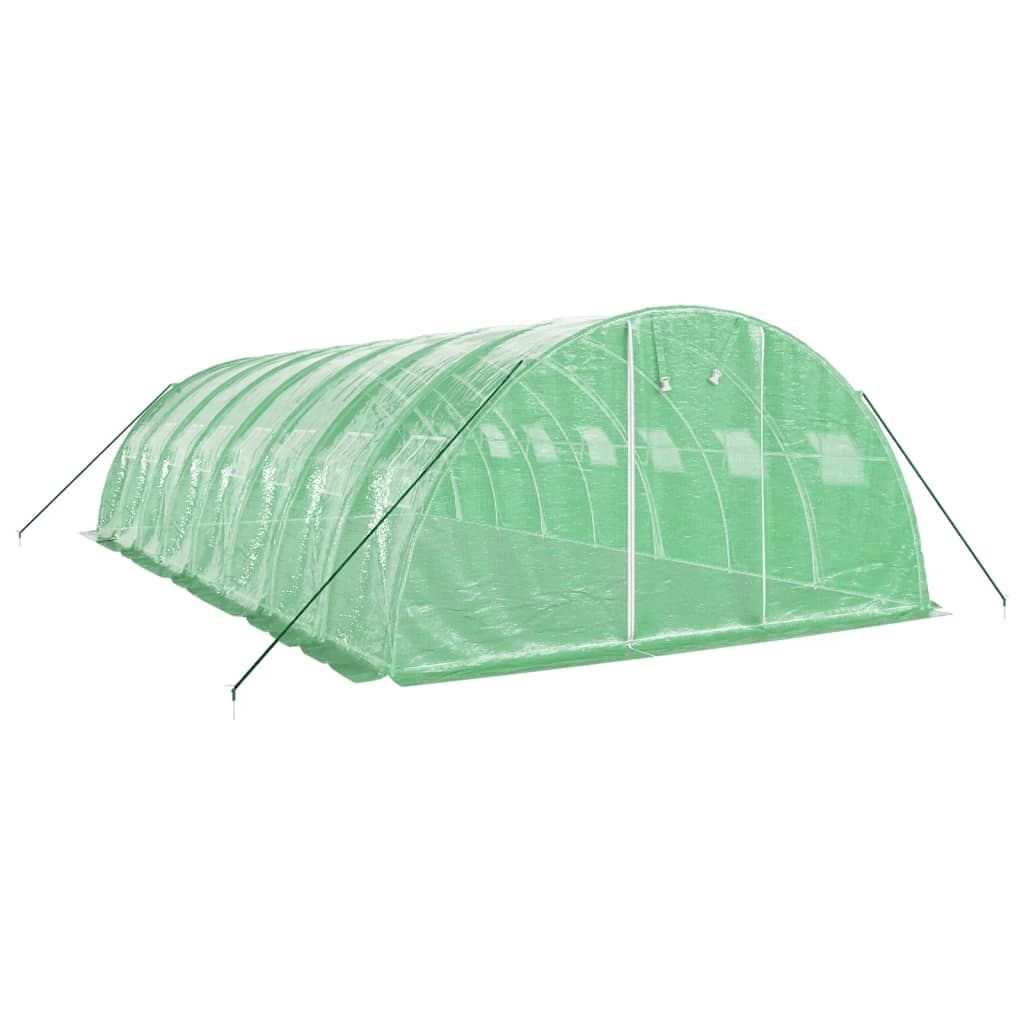 Tuinkas Met Stalen Frame 32 M² 8X4X2 M Groen