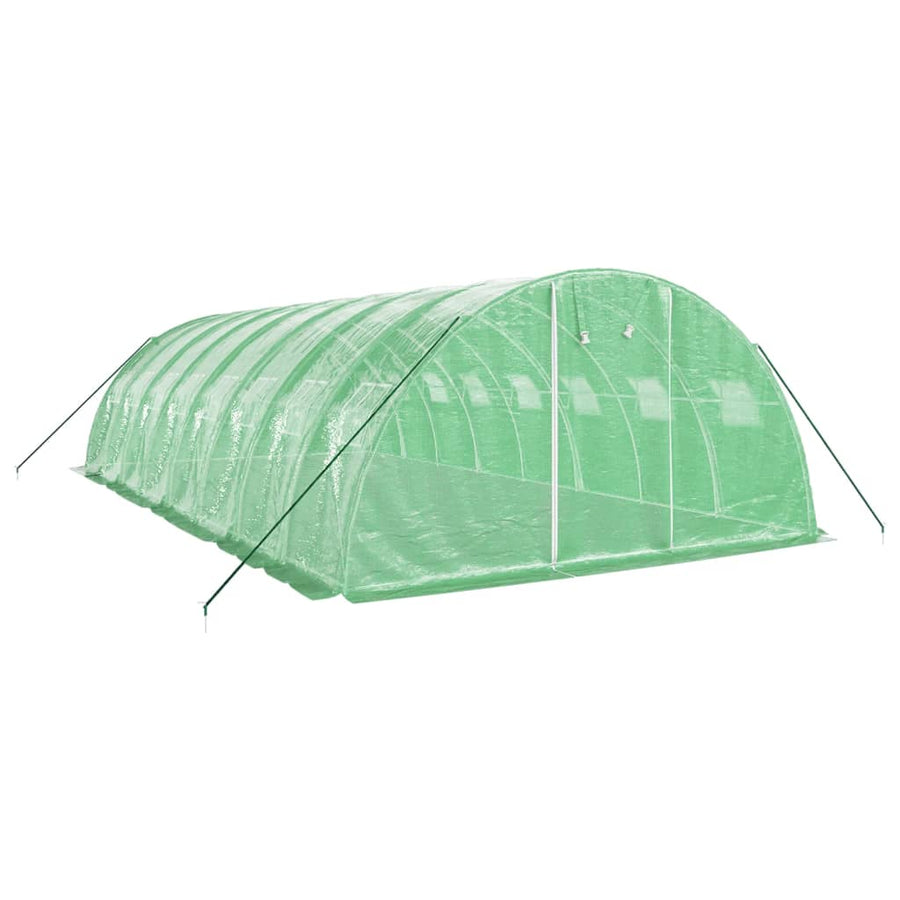Tuinkas Met Stalen Frame 32 M² 8X4X2 M Groen