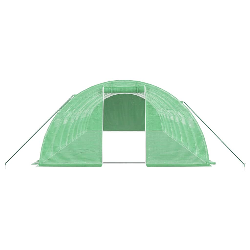 Tuinkas Met Stalen Frame 32 M² 8X4X2 M Groen
