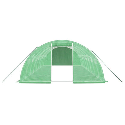 Tuinkas Met Stalen Frame 32 M² 8X4X2 M Groen