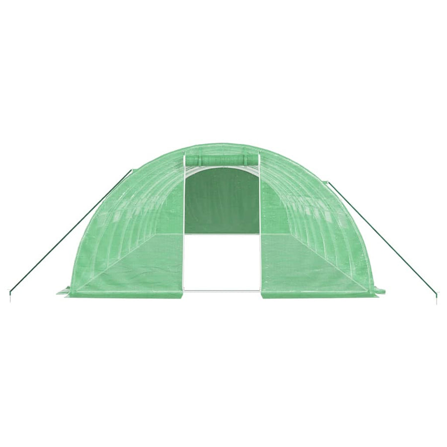 Tuinkas Met Stalen Frame 32 M² 8X4X2 M Groen