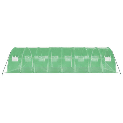Tuinkas Met Stalen Frame 32 M² 8X4X2 M Groen